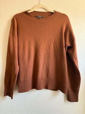 French Connection Women's Crewneck Sweater in Rust Brown